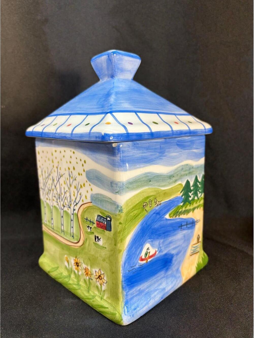 126 - Four Seasons Ceramic Cookie Jar